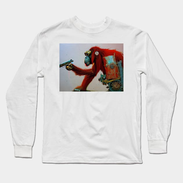 Certified Space Ape Mechanic Long Sleeve T-Shirt by dystopiatoday